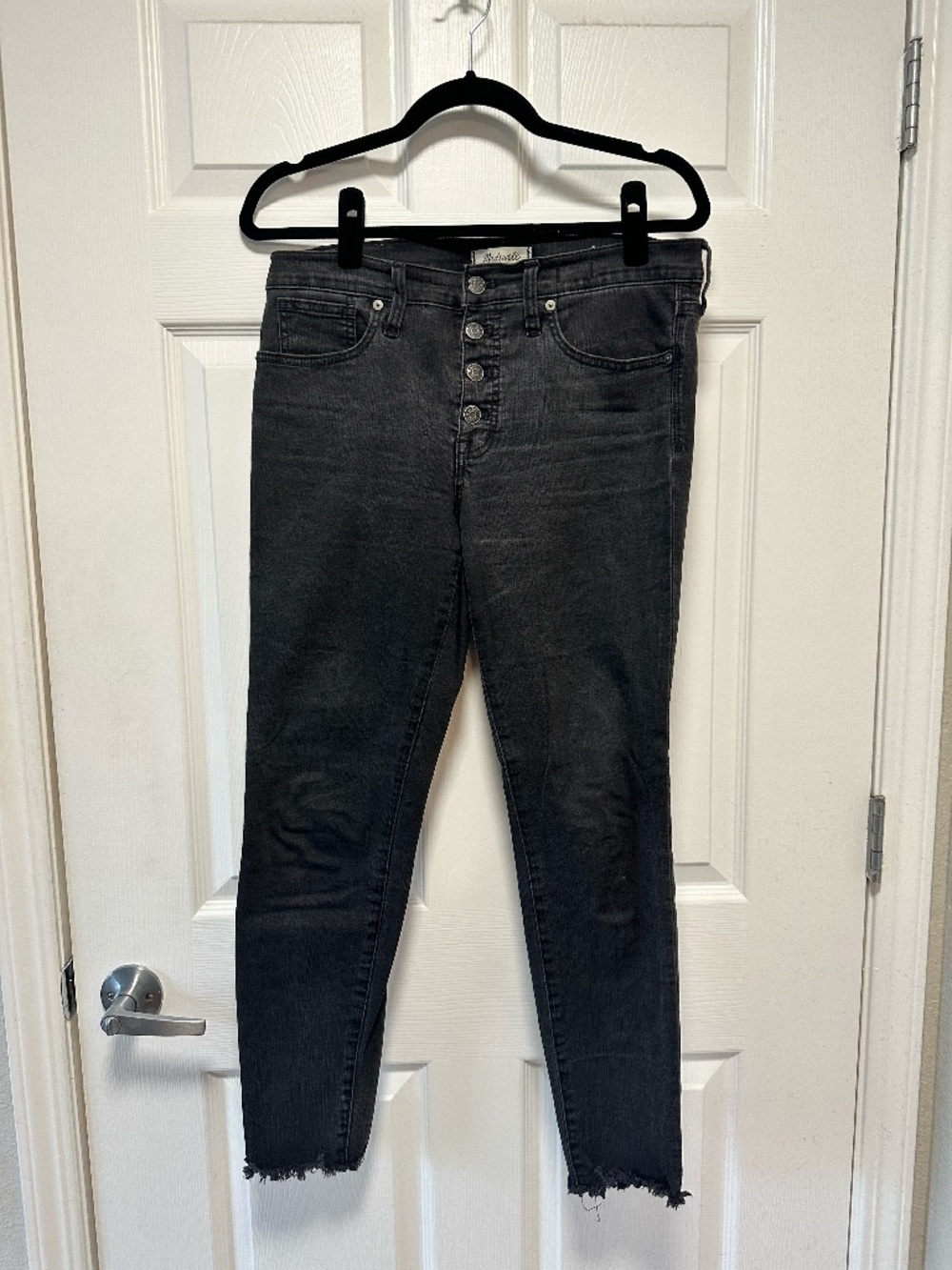 Madewell High-Rise Jeans in Black, Size 28